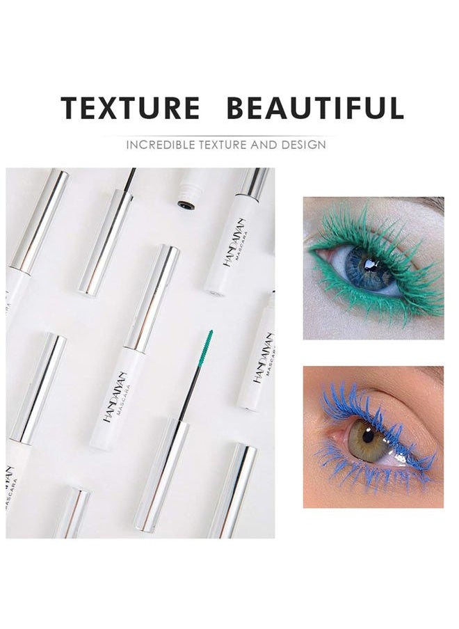 BONNIE CHOICE 9 Colors Colored Mascara Set for Eyelashes, Red Pink Purple Blue White Black Rainbow Colorful Mascara Waterproof Charming Long Lasting Voluminous Mascara Eye Makeup Gifts for Women  - Image 3