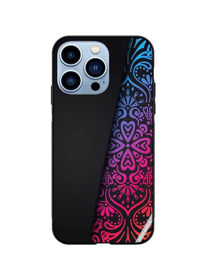 VR CREATIVE Protective Case Cover For Apple iPhone 14 Pro Mandala Design Multicolour - Image 1
