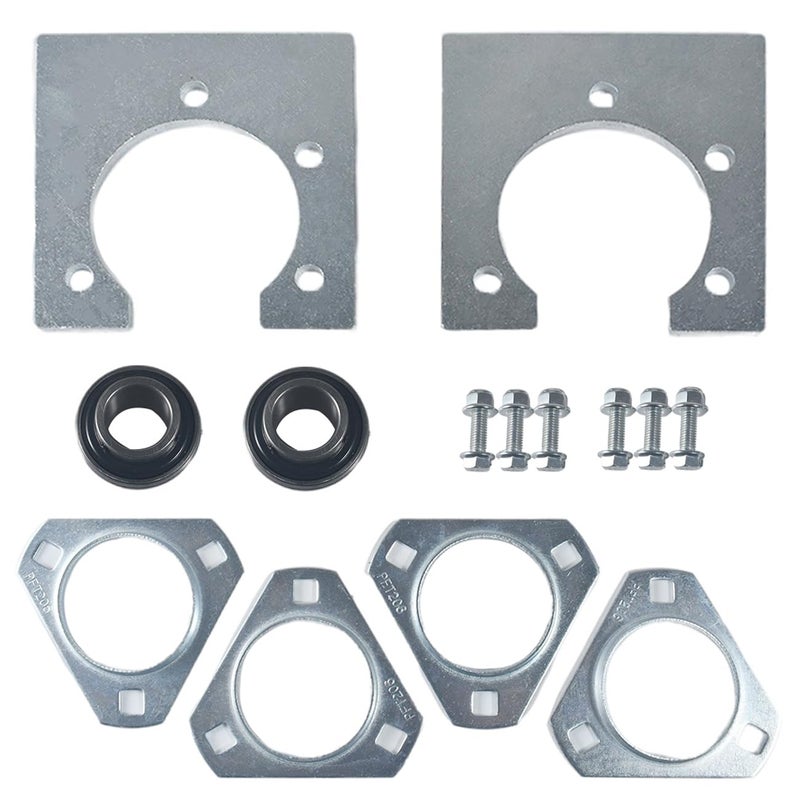 GUCIDDAK Go-Kart 1" Live Axle Bearing Kit with 3 Hole Flangettes Mount Hangers,for Go Kart Mini Bike Manco Murray Yef Dog for Drift Trike Off Road ATV Minibike DIY Go Cart Parts - Image 1