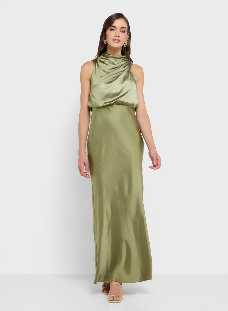 Style Cheat Cowl Neck Maxi Dress
