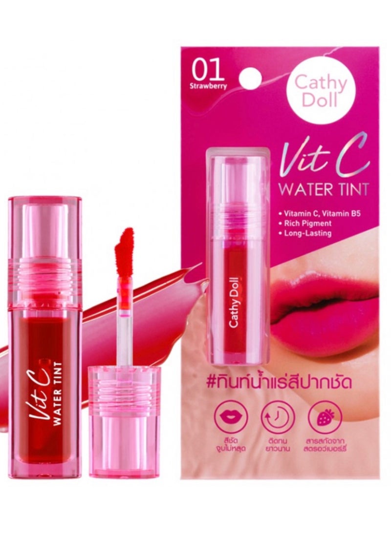 Cathy Doll Cathy Doll Long-Lasting Lip Tint – Fresh & Nourishing Formula (#01 Strawberry, 3g)  - Image 1