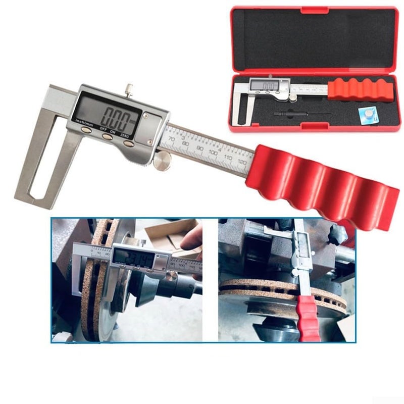 فرجار رقمي 0-150 مم أداة قياس سمك وسادة قرص الفرامل من الفولاذ المقاوم للصدأ - Image 3