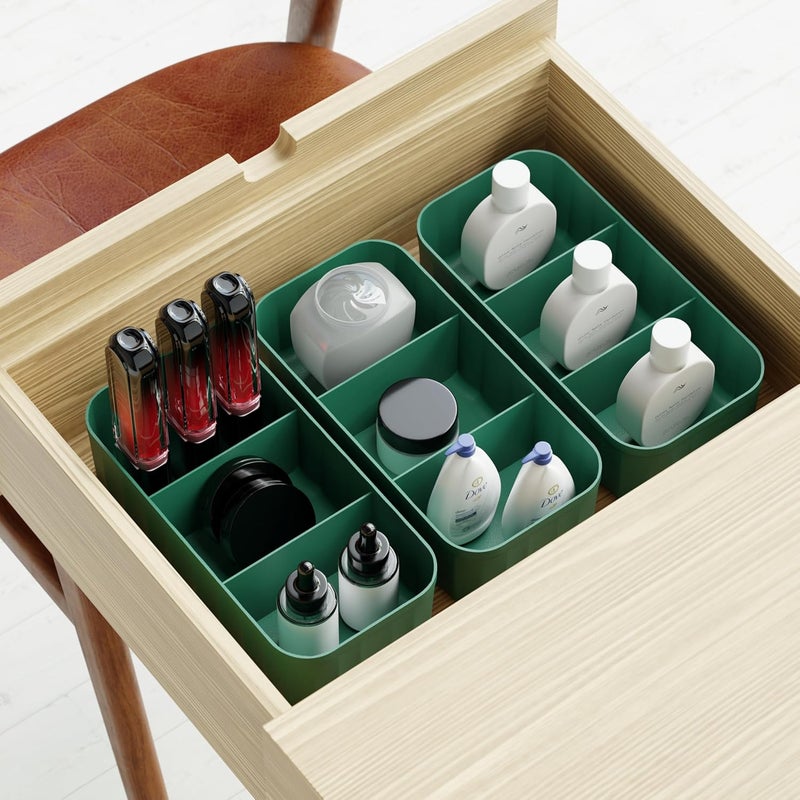 OCRETA Innerwear Organiser Bra Organizer for Wardrobe Organizer for Clothes Socks Organizer for Wardrobe Undergarments Organizer for Women Panty Organiser for Wardrobe Pack of GREEN 6 - Image 4