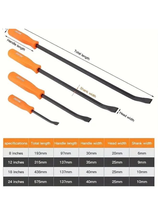 Orange Heavy Duty Car Tire Lever Tool Adjustable Pry Bar For Repair Maintenance - Image 1