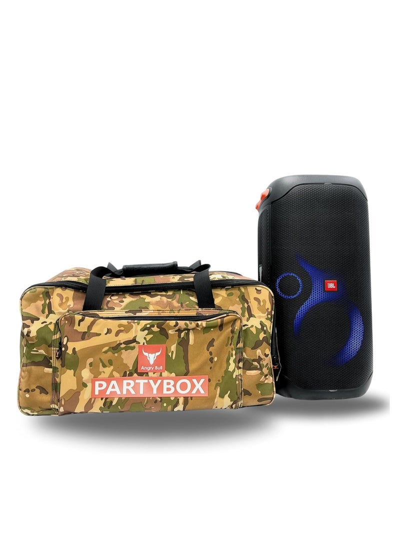 أنجري بول حقيبة تخزين آمنة لسماعات الصوت مع حزام عملي وحقيبة سفر متوافقة مع (JBL PARTYBOX 110 BAG ARMY-C) - Image 1