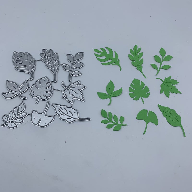ABTOLS Metal 9-Piece Leaf Cutting Dies - Maple & Ginkgo Leaf Die Cuts, Embossing Stencils & Templates for Card Scrapbooking & DIY Craft Album Paper Decor - Image 4