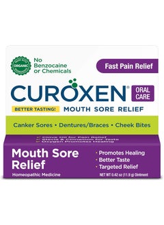 CUROXEN Mouth Sore Relief, Made with All-Natural Ingredients Including Olive Oil, Calendula, Beeswax, Clove Essential Oil, and Cinnamon Oil, Gluten-Free - 0.42 oz 
