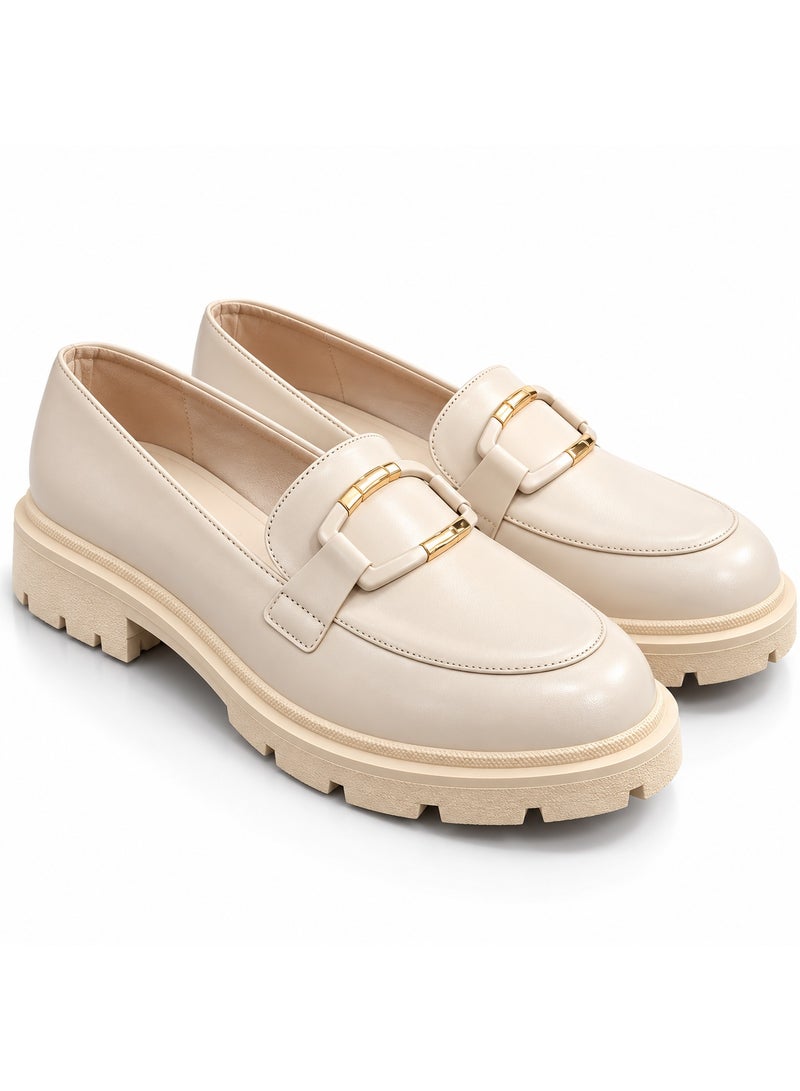 Stylish chunky loafer with a sleek design and metal buckle - available in various colors and sizes - Image 2