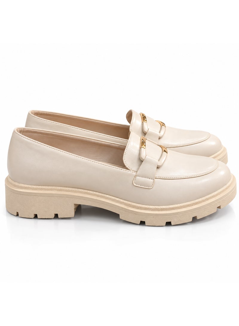 Stylish chunky loafer with a sleek design and metal buckle - available in various colors and sizes - Image 3
