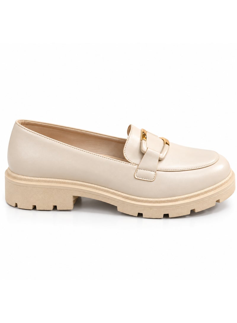 Stylish chunky loafer with a sleek design and metal buckle - available in various colors and sizes - Image 4