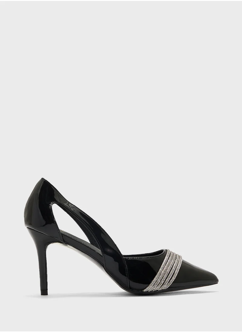 Ella Limited Edition Diamante Heeled Pump