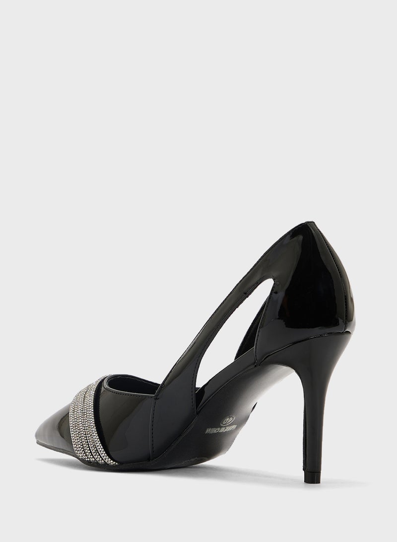 Ella Limited Edition Diamante Heeled Pump  - Image 3