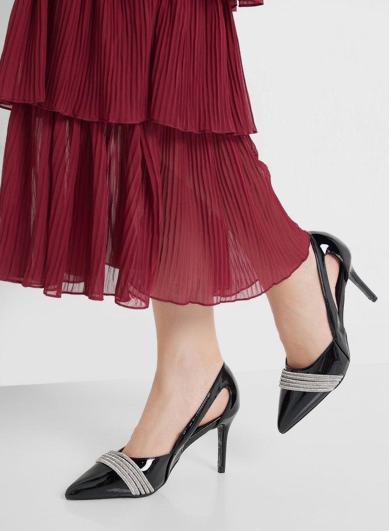 Ella Limited Edition Diamante Heeled Pump  - Image 5