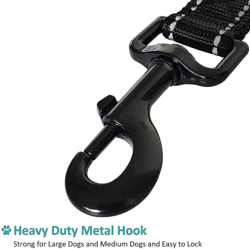 Milcraft Dog Leash 6ft Long - Traffic Padded Two Handle - Heavy Duty - Double Handles Lead for Training Control - 2 Handle Nylon Leashes for Large Dogs or Medium Dogs - Reflective Leash Dual Handle (Black) - Image 3