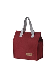 Convenient large capacity thermal insulation bag office worker packing lunch bag aluminum foil portable lunch box bag wholesale Wine Red
