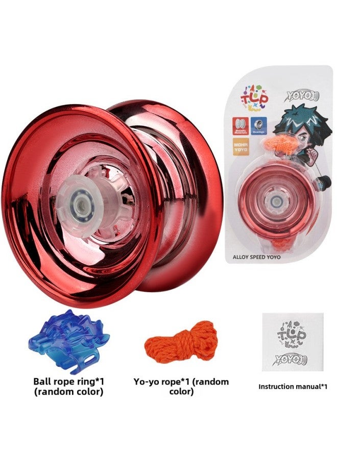 Alloy Yo-yo Children's Toys Metal Yo-yo Live Sleep Dead Sleep Chenghai District Toy Wholesale-Color:Gradient Alloy Yo-yo Maximum Diameter Red - Image 1