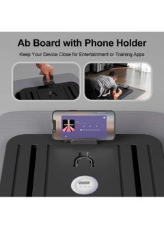 GUDOO Pilates Board Portable Pilates Reformer Set Ab Board with Elbow Support and Resistance Bands,Pilates Reformer Board Ab Roller Wheel Abdominal Board Workout Equipment  - Image 2