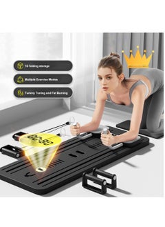 GUDOO Pilates Board Portable Pilates Reformer Set Ab Board with Elbow Support and Resistance Bands,Pilates Reformer Board Ab Roller Wheel Abdominal Board Workout Equipment  - Image 4