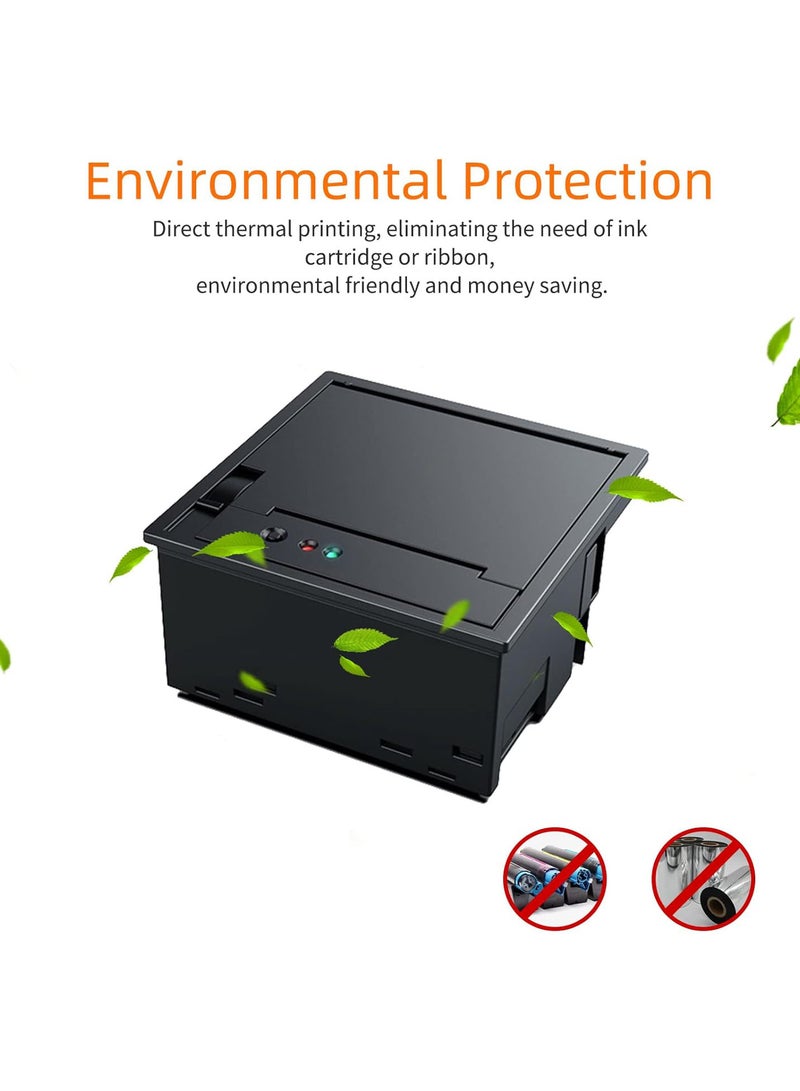 GGOOT Embedded Thermal Receipt Printer 58MM Mini Label Printing Module with USB+TTL Serial Port Support ESC/POS Commands for Weighing Apparatus Cash Register Self-Service Terminal - Image 5