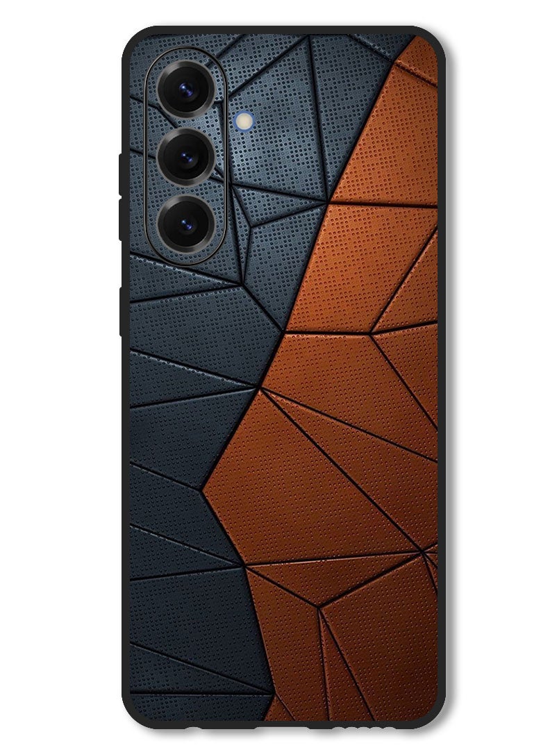 Theodor Case Compatible with Samsung Galaxy S25 FE 6.7 Inch Protection Shockproof Bumper Cover Black Brown Pattern - Image 1