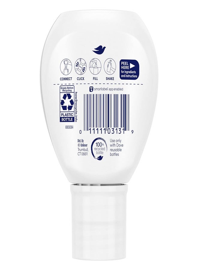 Dove Body Wash Concentrate Refills (x2) & Recyclable Aluminum for Instantly Soft Skin Reusable Bottle Starter Kit for Lasting Skincare Nourishment 4 FL OZ (makes 16 fl oz) - Image 5