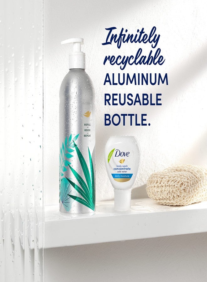 Dove Body Wash Concentrate Refills (x2) & Recyclable Aluminum for Instantly Soft Skin Reusable Bottle Starter Kit for Lasting Skincare Nourishment 4 FL OZ (makes 16 fl oz) - Image 2