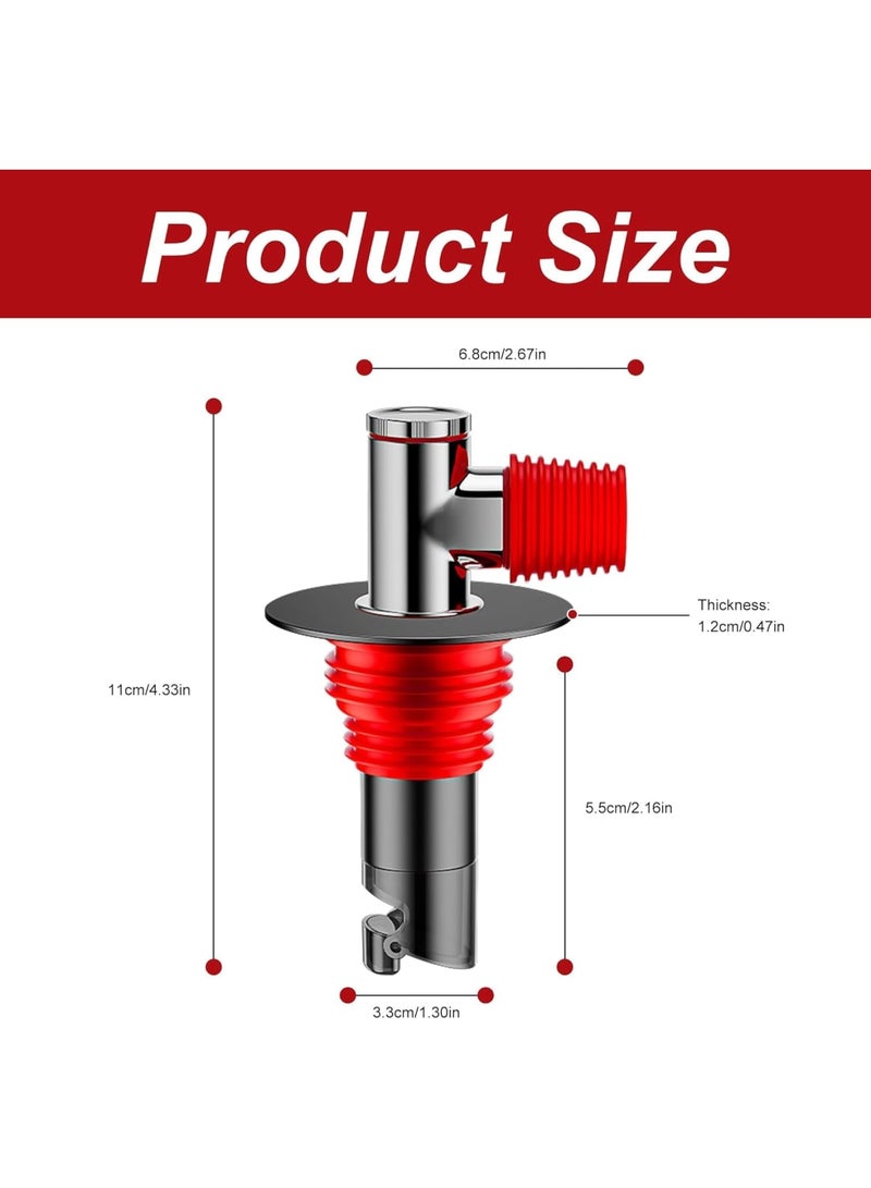 SYOSI Washing Machine Drain Connector, Universal 3-Way Anti-Odor and Anti-Overflow Pipe Adapter for Bathroom Laundry Sinks Tub Drainage, Easy Install Durable Plastic Fitting for Home and Apartment Use - Image 5
