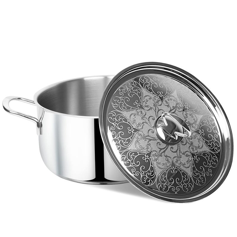 Pradeep Pradeep Champion Stainless Steel Triply Cookpot with SS Design Lid (PROLINE), 28 cm, 9.1 LTR  - Image 3