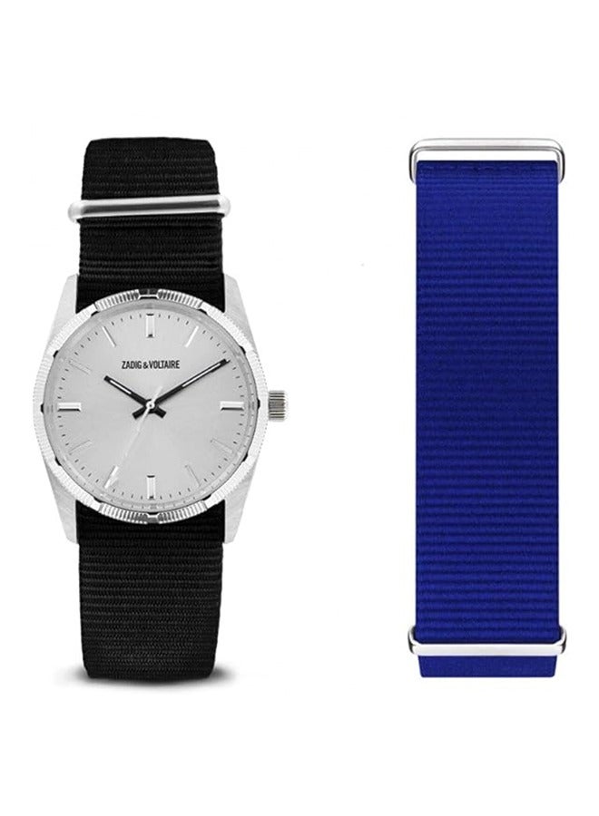 ZADIG & VOLTAIRE Unisex Zadig & Voltaire Analogue Quartz Watch with Nylon Strap - ZVFA210 - Image 1