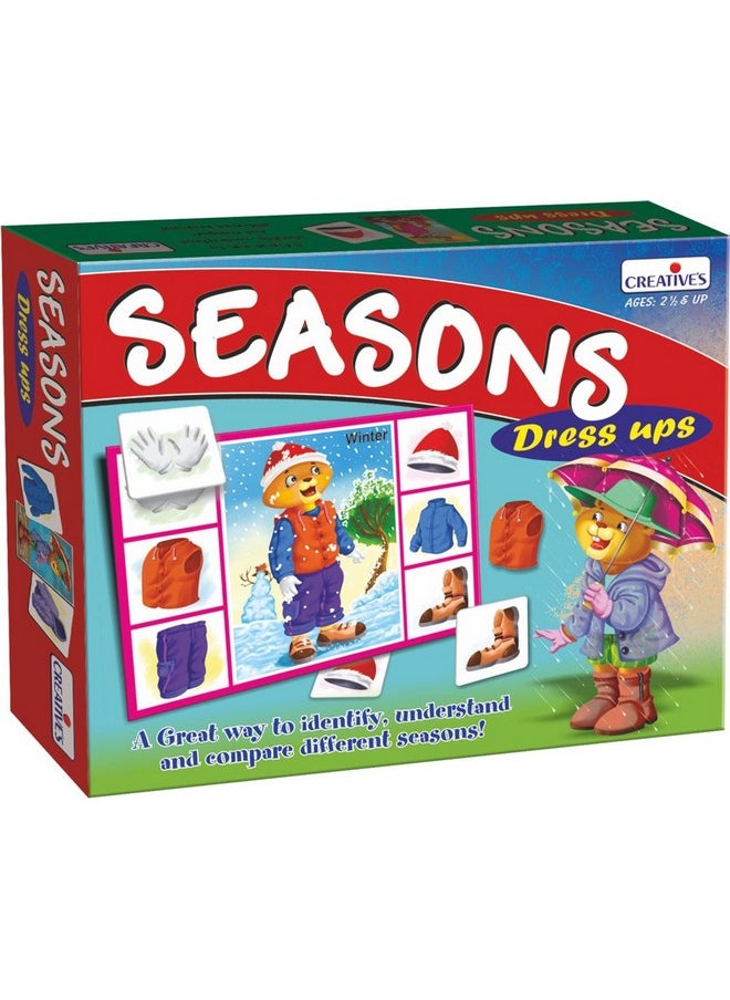 Creative's Creative’s Seasons Dress ups | Board & Cards Games | Learning & Educational | Learning Games for Pre-School | Learning About Four Seasons in a Year | Preschool Learning Games for Ages 2 & up  - Image 1