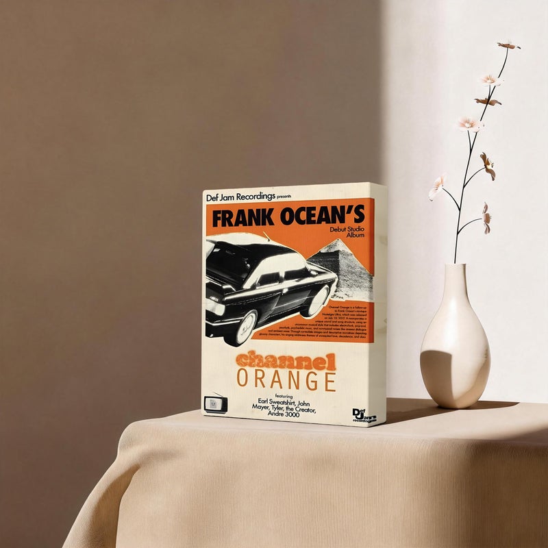 Sunwes Frank Ocean Canvas Wall Art, Channel Orange Album Cover Print Poster, Vintage Framed Music Wall Artwork for Bedroom, Lounge, Studio or Music Room Aesthetic Decor 8x10inch - Image 2