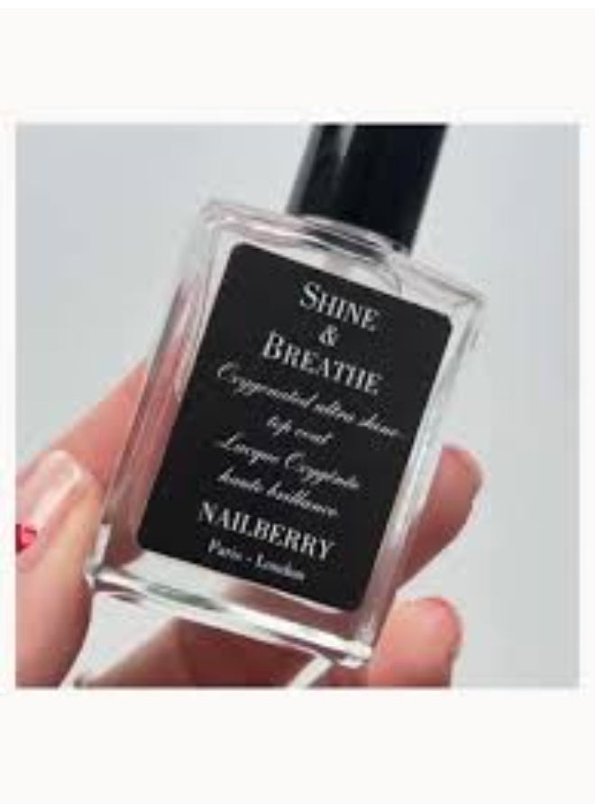 Nailberry Shine & Breathe Oxygenated Top Coat 15ml - Image 4