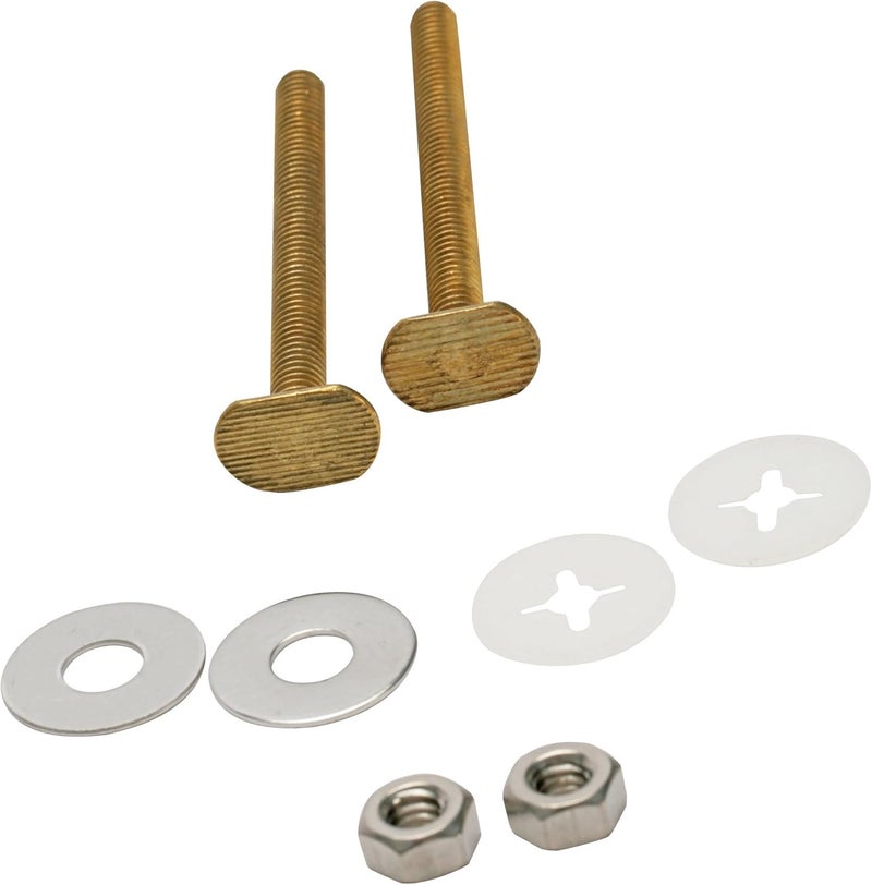 Fluidmaster 7111 Universal 3-Inch Bowl to Floor Bolts, Includes 2 Brass Bolts - Image 1