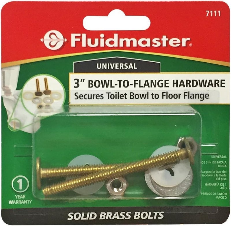 Fluidmaster 7111 Universal 3-Inch Bowl to Floor Bolts, Includes 2 Brass Bolts - Image 3