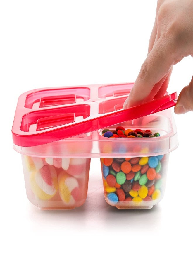AVLA 10 Pack Bento Snack Boxes, Reusable Meal Prep Containers, 4-Compartment To Go Bento Lunch Boxes, Stackable Divided Food Storage Containers for Work and Travel - Image 5