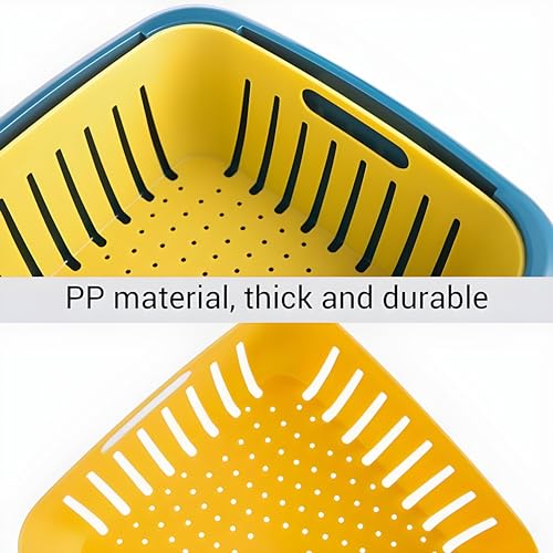 Oblivion Kitchen Multifunctional Square Double Layer Food Box Drain Basket/Container - Image 3