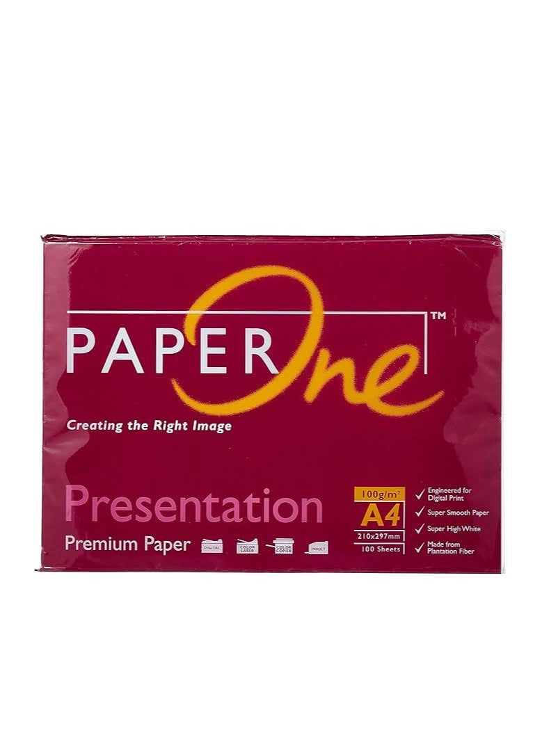 PaperOne - PaperOne Digital Premium Copy Paper, 100 GSM, A4 Size, 100 sheet Retail Pack - Image 1