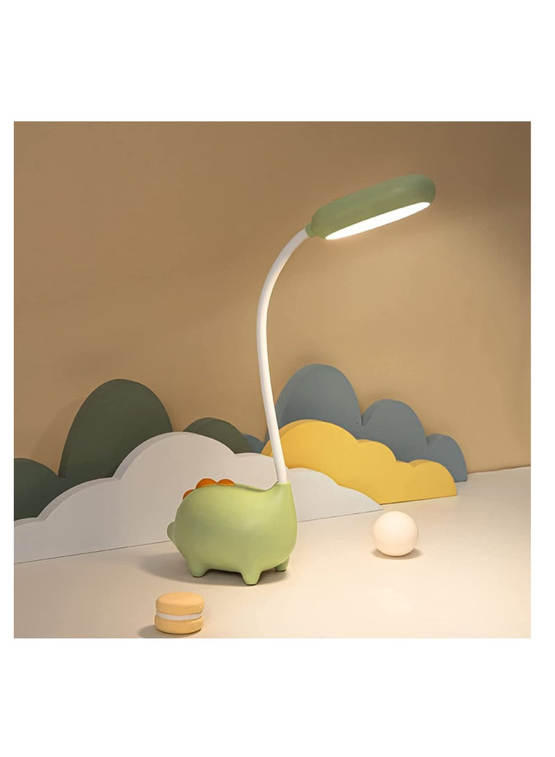 SYOSI Unique Dinosaur Desk Lamp LED Night Light for Kids Wireless Charging Student Learning Eye Protection Lamp USB Rechargeable Home Bedroom Study Desk Room Decoration Lamp is the Teens Girls Best Gift - Image 1