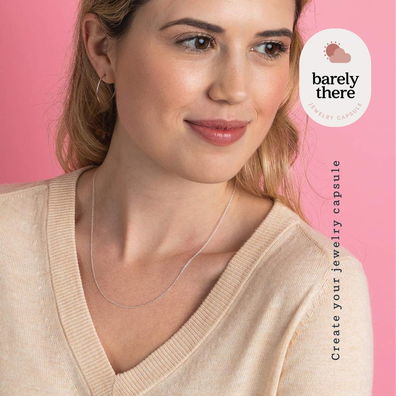 Kezef 1mm 925 Sterling Silver Necklace for Women | 16-36 inch long Silver, 18k Gold, Rose Gold Necklaces for Women - Made In Italy Real Cable Chain Jewelry | Dainty cadena de plata s925 para mujer - Image 5
