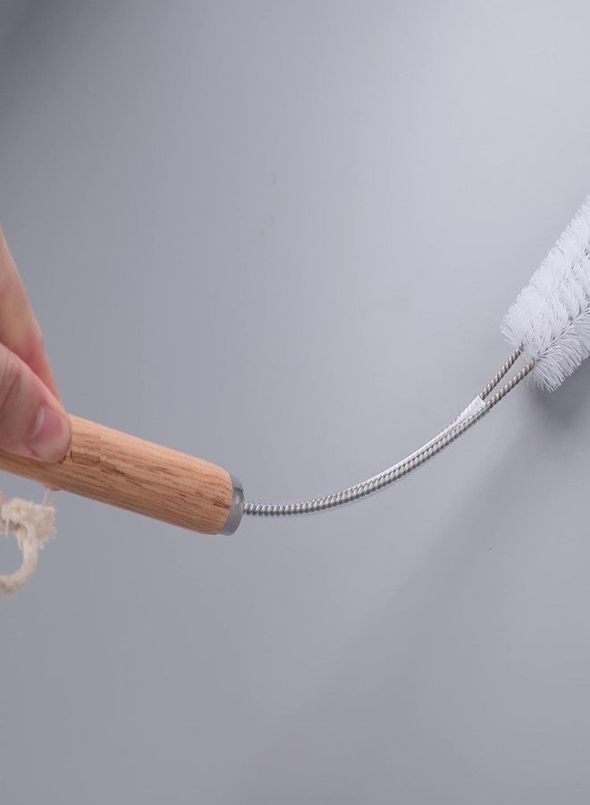 PUTHAK Wood Bottle Cleaning Brush | Wooden Handle with Steel Body & Loop for Hanging | Bottle Cleaner | Bottle Brush | Bottle Cleaner Brush | Cleans Narrow Mouth Bottle Effectively - Image 3