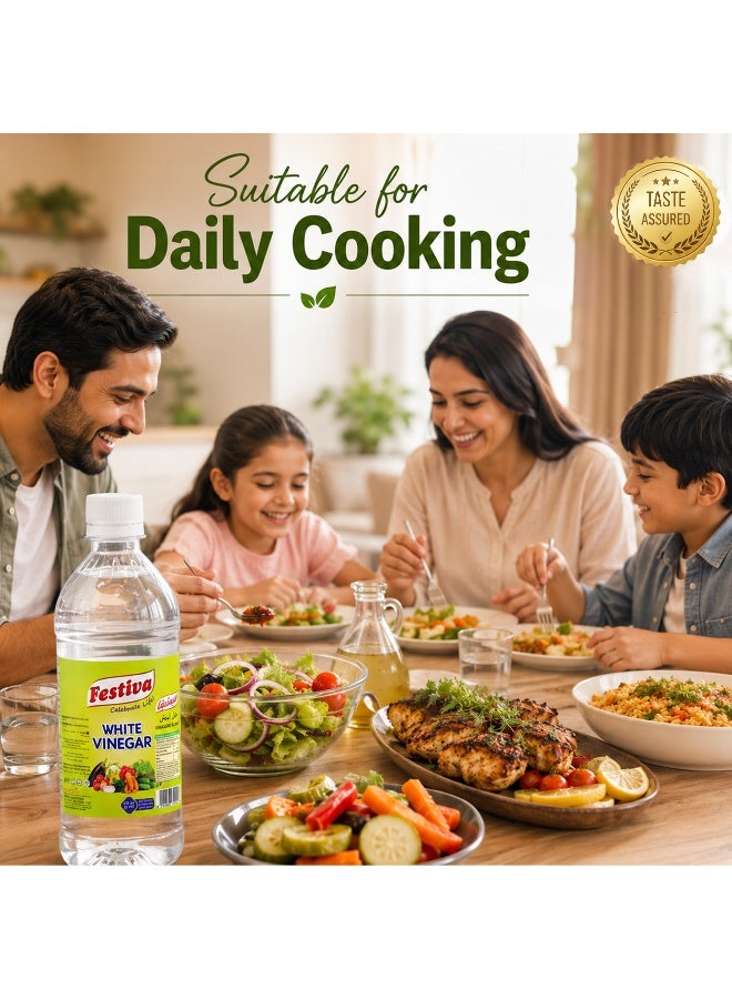 Festiva White Vinegar 473ml - Multi Purpose Cooking Vinegar for Salads, Marinades, Pickling and Cleaning - Clear Vinegar - Image 5