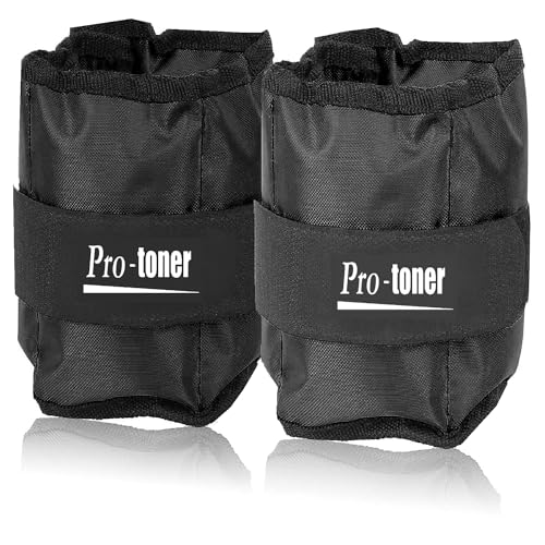 Protoner Pro-toner Wrist and Ankle Weight, Black, 4 kg Pair (2 kg + 2 kg), Fitness Training - Image 1