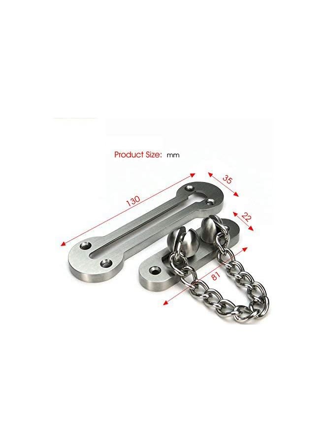 promass Extra-thick Door Chain Lock- Sus304 Stainless Steel Casting Door Security Chain Guard, Heavy Duty Latch Lock for Inside Door, Brushed Nickel Finish(Extra-Thick:1.85 mm) - Image 2