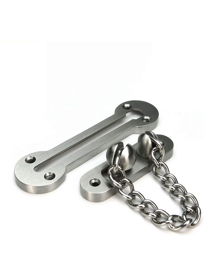 promass Extra-thick Door Chain Lock- Sus304 Stainless Steel Casting Door Security Chain Guard, Heavy Duty Latch Lock for Inside Door, Brushed Nickel Finish(Extra-Thick:1.85 mm) - Image 1