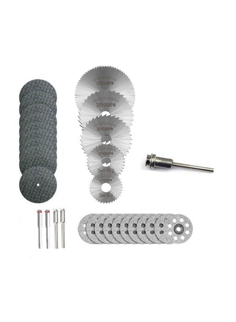 Diamond Cutting Wheel 30pcs with 402 Mandrel (3mm) 5pcs for Rotary Tool - Image 1