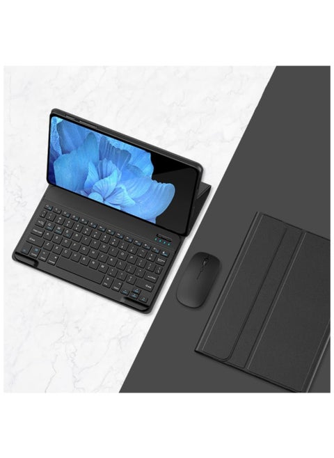 Arabic and English Keyboard Case Compatible with Honor Pad X8 10.1 inch, Slim Protective Case with Detachable Wireless Bluetooth Keyboard & Mouse