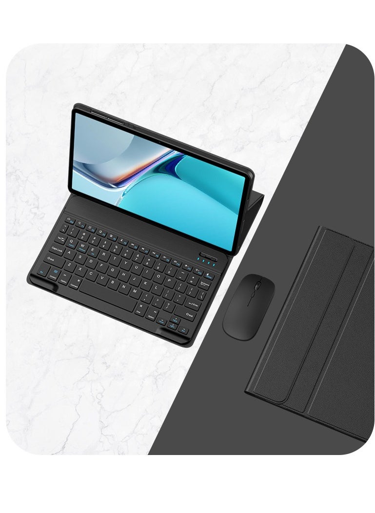 Arabic and English Keyboard Case Compatible with Honor Pad X8 10.1 inch, Slim Protective Case with Detachable Wireless Bluetooth Keyboard & Mouse