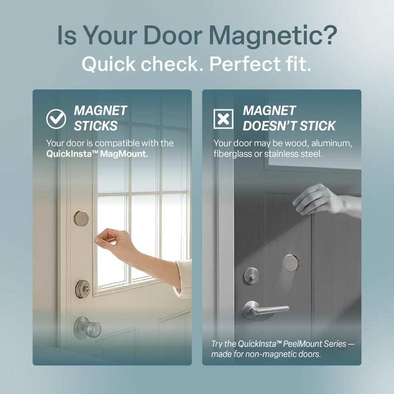 REGAL estate QuickInsta MagMount No Tools No Drill Cordless 1" Magnet Mini Blinds for Metal Steel Doors, 25" W x 42" H, White - Image 3