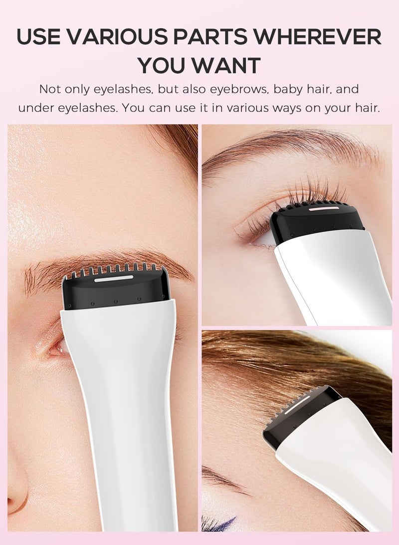 SYOSI جهاز تجعيد الرموش المدفأ، جهاز تجعيد الرموش المدفأ الجديد 5D مع مشط، جهاز تجعيد الرموش القابل لإعادة الشحن عبر USB، جهاز تجعيد الرموش بثلاثة إعدادات حرارة للنساء لتجعيد الرموش بشكل سريع وطويل الأمد بشكل طبيعي - Image 5