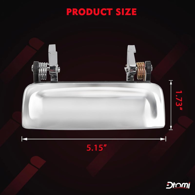 Dtomi Chrome Metal Exterior Door Handle Set for Ford and Mazda - Image 5